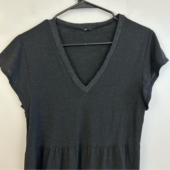 Monrow Granite Tiered Short Sleeve Ruffle Dress Size Small - Picture 3 of 9